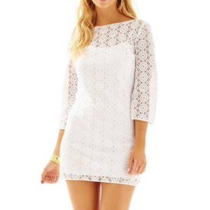 Lilly Pulitzer Topanga Lace Tunic White Dress Size M